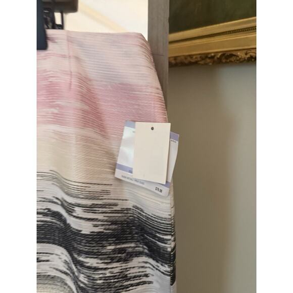 Kasper Ombre Pencil Skirt Womens 18 Pink Black Jacquard - Picture 3 of 6